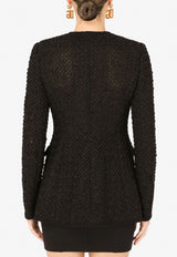 Dolce 
Gabbana Single-Breasted Tweed Jacket Black F26D3T HUMKJ N0000