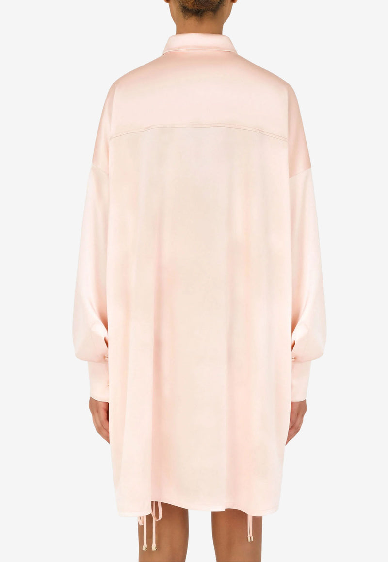 Dolce 
Gabbana Oversize Satin Shirt Pink F5P16T FURAG F0210