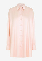 Dolce 
Gabbana Oversize Satin Shirt Pink F5P16T FURAG F0210