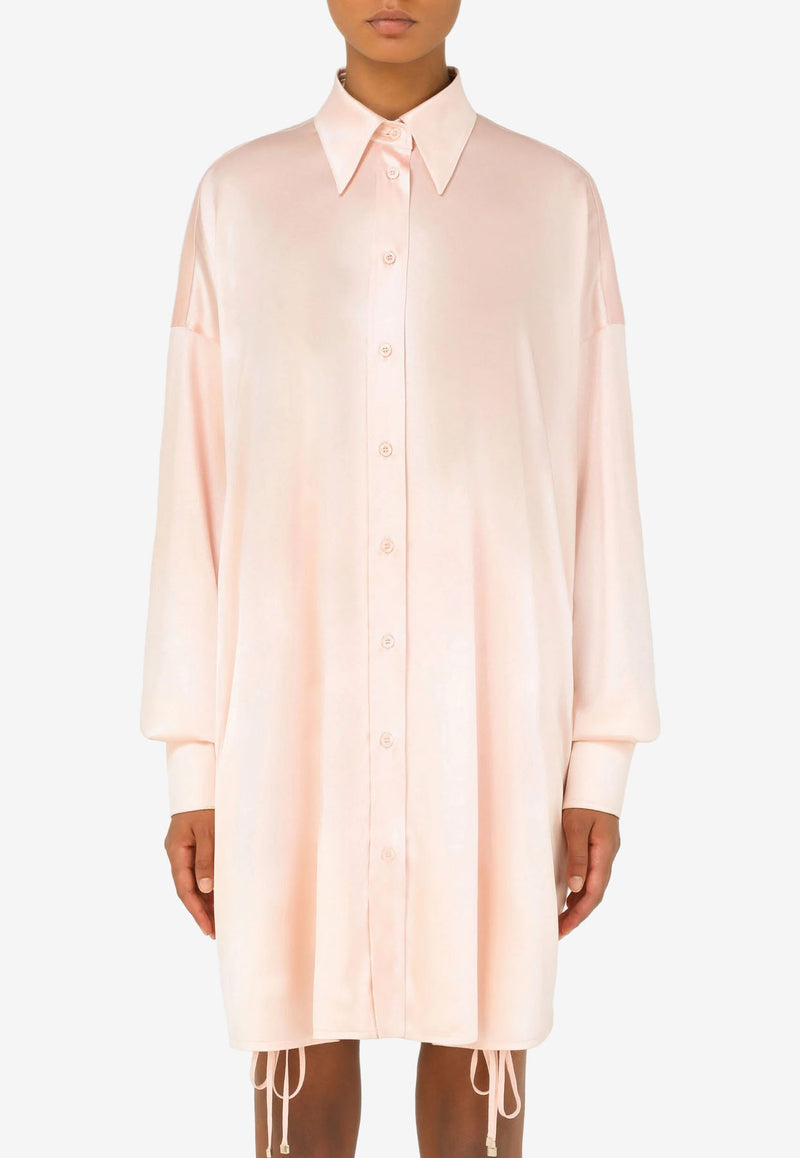 Dolce 
Gabbana Oversize Satin Shirt Pink F5P16T FURAG F0210