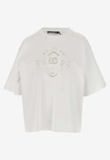 Dolce 
Gabbana Cut-Out Embroidered T-shirt White F8P31Z HU7H8 W0800