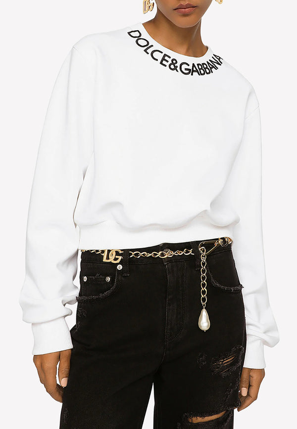 Logo Cropped Sweatshirt Dolce 
Gabbana F9P35Z HU7H9 W0800