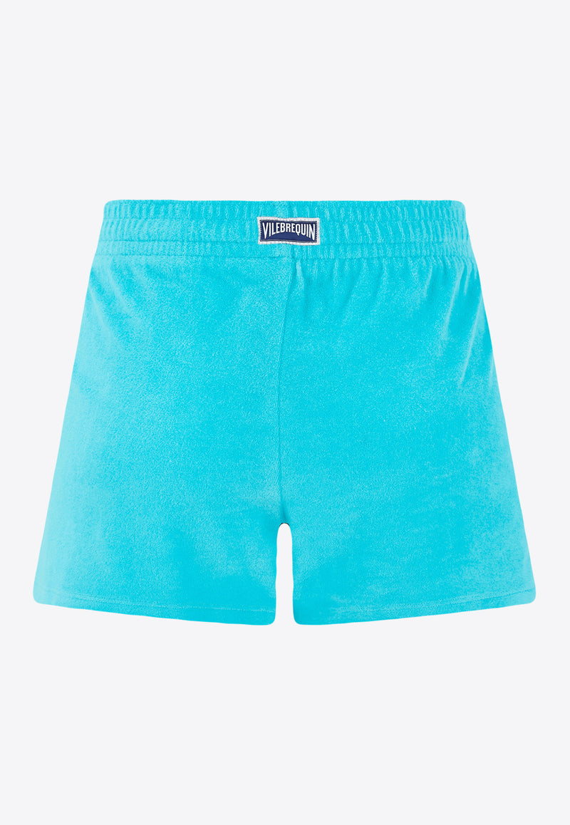 Vilebrequin Fiona Terry Drawstring Shorts FINC3Q01-301 Blue