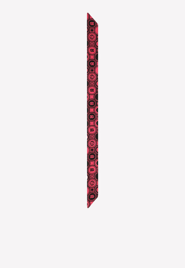 Dolce 
Gabbana DG Print Twill Headscarf Pink FS215A G0XCH HE3GS