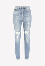 Dolce 
Gabbana Audrey Cotton Ripped Jeans Blue FTAH6D G8EE8 S9001