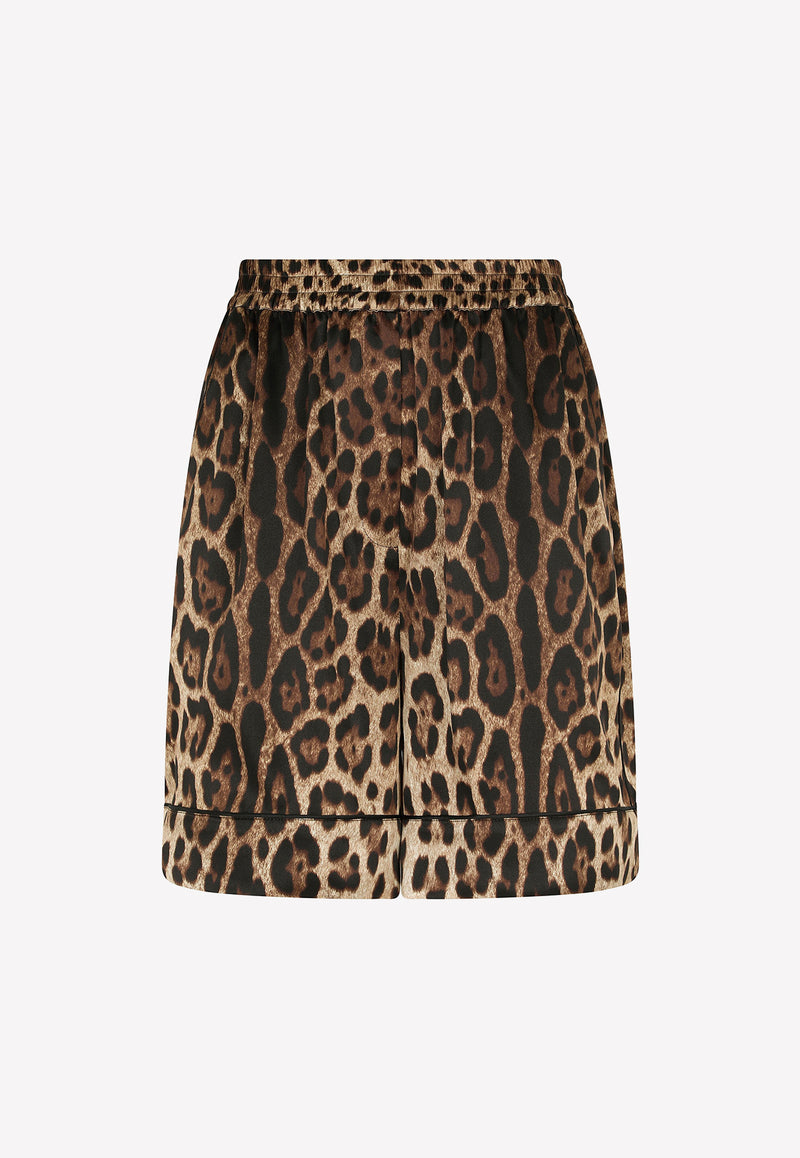 Animalier Printed Silk Shorts Dolce 
Gabbana FTAM7T FSAXY HY13M