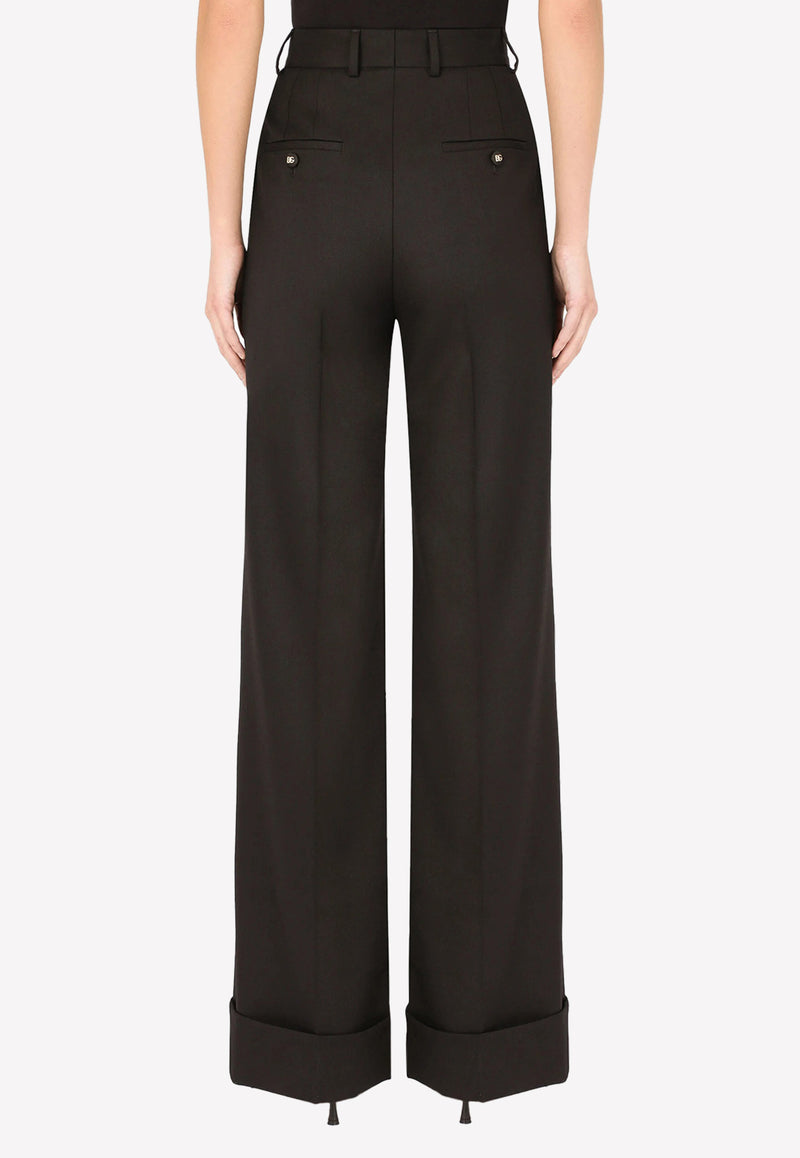 Dolce 
Gabbana Palazzo Pants in Virgin Wool Black FTBM0T FUBAJ N0000