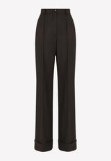 Dolce 
Gabbana Palazzo Pants in Virgin Wool Black FTBM0T FUBAJ N0000