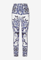 Dolce 
Gabbana Majolica Print Skinny Grace Jeans Blue FTBXHD G8GF9 S9001