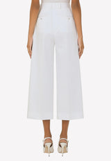 Dolce 
Gabbana High-Waist Gabardine Culottes White FTCC2T FUFLG W0800