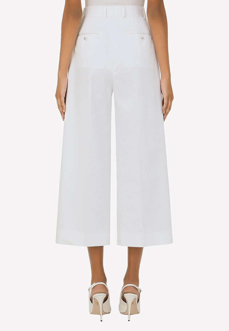 Dolce 
Gabbana High-Waist Gabardine Culottes White FTCC2T FUFLG W0800