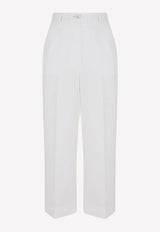 Dolce 
Gabbana High-Waist Gabardine Culottes White FTCC2T FUFLG W0800