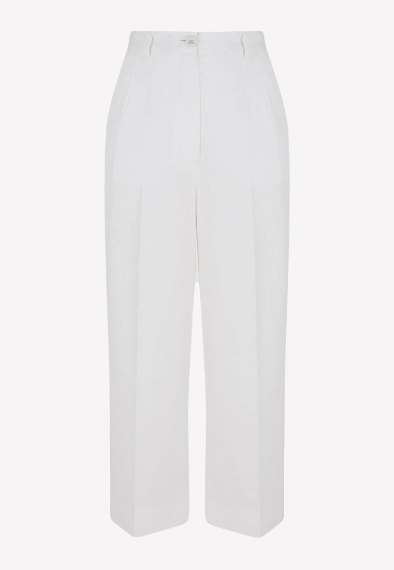 Dolce 
Gabbana High-Waist Gabardine Culottes White FTCC2T FUFLG W0800