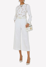 Dolce 
Gabbana High-Waist Gabardine Culottes White FTCC2T FUFLG W0800