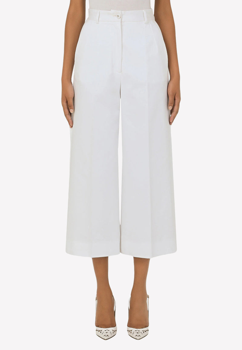 Dolce 
Gabbana High-Waist Gabardine Culottes White FTCC2T FUFLG W0800