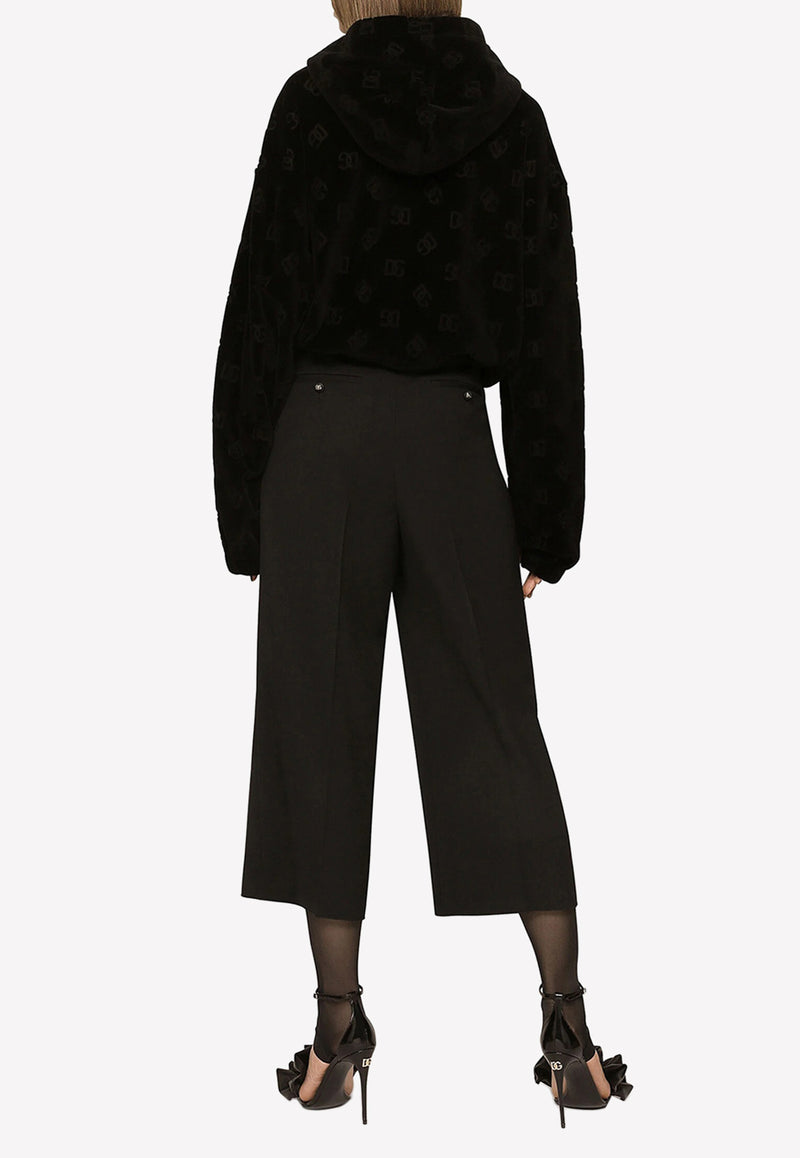 Dolce 
Gabbana High-Waist Cropped Pants with Slits Black FTCPCT FUBFD N0000