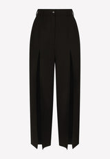 Dolce 
Gabbana High-Waist Cropped Pants with Slits Black FTCPCT FUBFD N0000