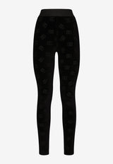 Dolce 
Gabbana Flocked Jersey Leggings Black FTCQKT FJ7DL N0000