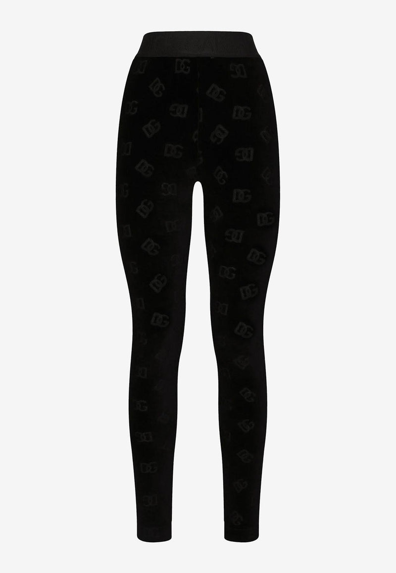 Dolce 
Gabbana Flocked Jersey Leggings Black FTCQKT FJ7DL N0000