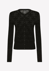 Dolce 
Gabbana DG Logo Knitted Cardigan Black FXI48T JAIL1 N0000