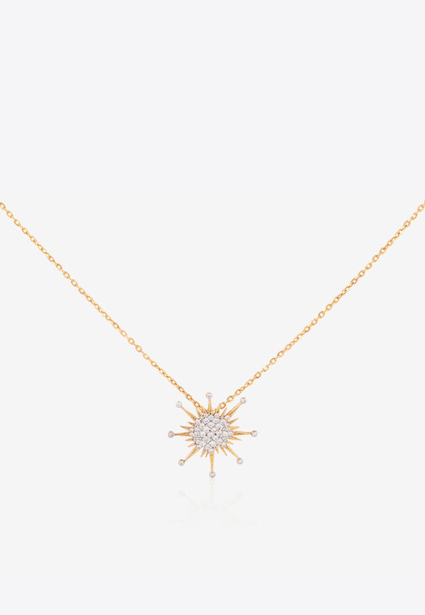 Diamond Splash Collection Necklace in 18-karat Yellow Gold and White Diamonds