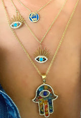 Mosaic Collection Necklace in 18-karat Yellow Gold and White Diamonds