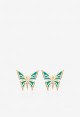 My Dream is to Fly 18-Karat Yellow Gold Stud Earrings with Diamonds