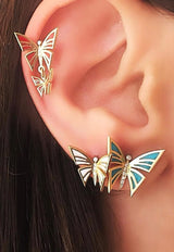 My Dream is to Fly 18-Karat Yellow Gold Stud Earrings with Diamonds