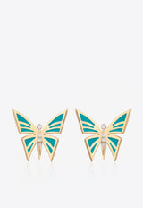 My Dream is to Fly 18-Karat Yellow Gold Stud Earrings with Diamonds