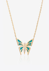 My Dream is to Fly Diamond Butterfly Necklace in 18-Karat Yellow Gold