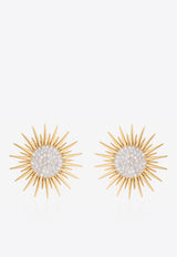 Soleil Collection Earrings in 18-karat Yellow Gold with White Diamonds