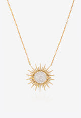 Soleil Collection Necklace in 18-karat Yellow Gold with White Diamonds