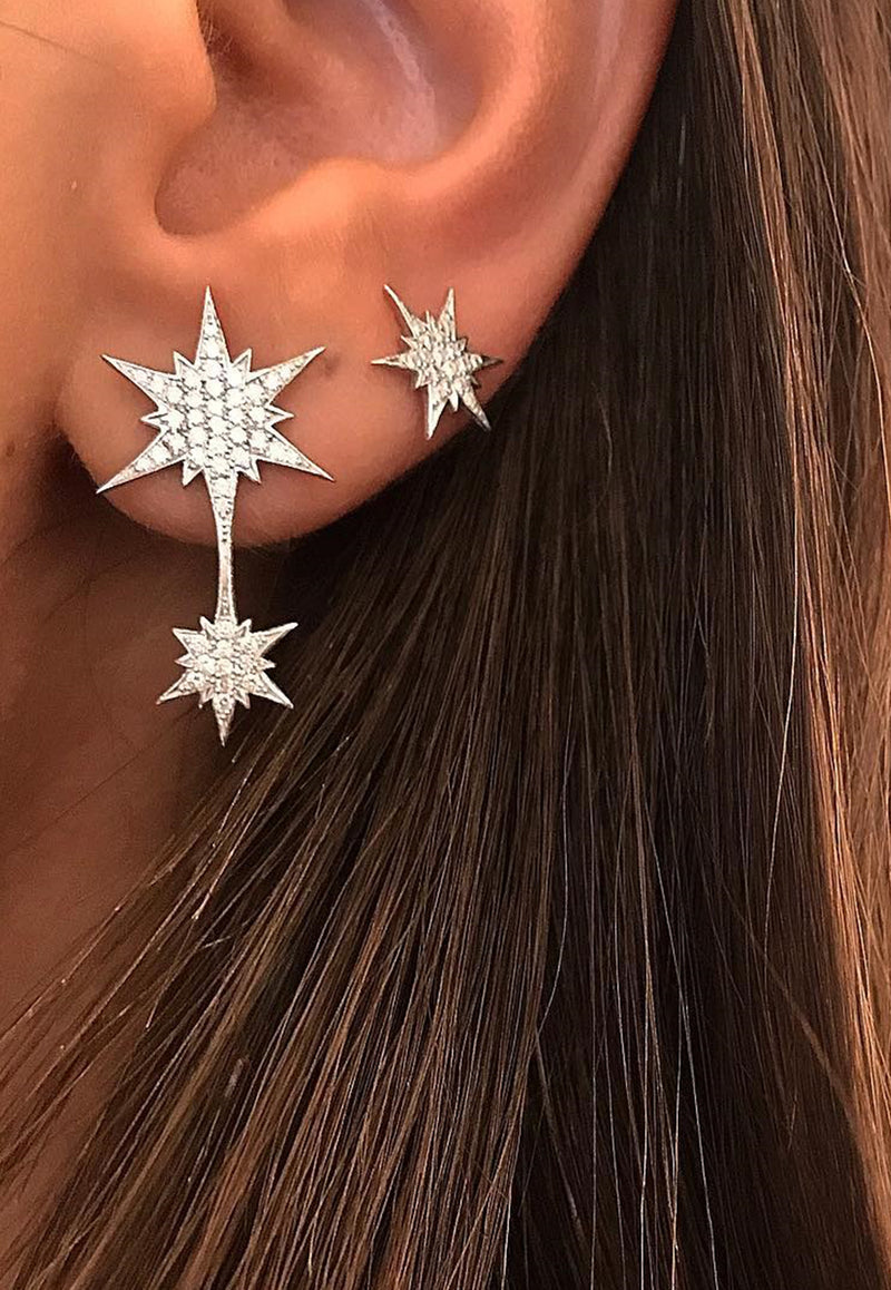 Sparkle Collection Earrings in 18-karat White Gold with White Diamonds