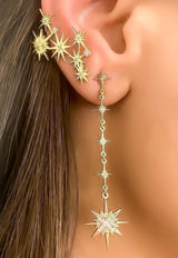 Sparkle Collection Earrings in 18-karat Yellow Gold with White Diamonds