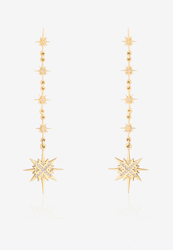 Sparkle Collection Earrings in 18-karat Yellow Gold with White Diamonds