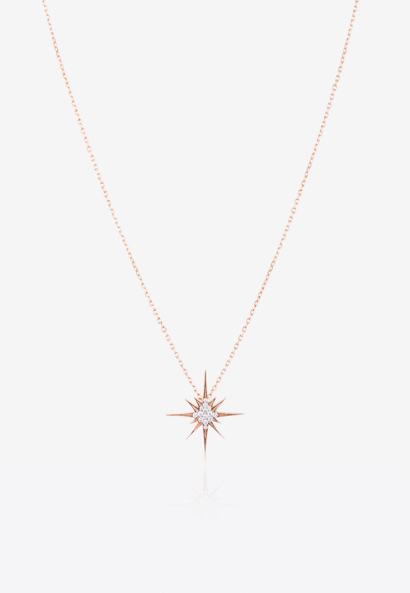 Sparkle Collection Necklace in 18-karat Rose Gold with White Diamonds