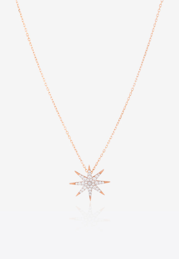 Sparkle Collection Necklace in 18-karat Rose Gold with White Diamonds