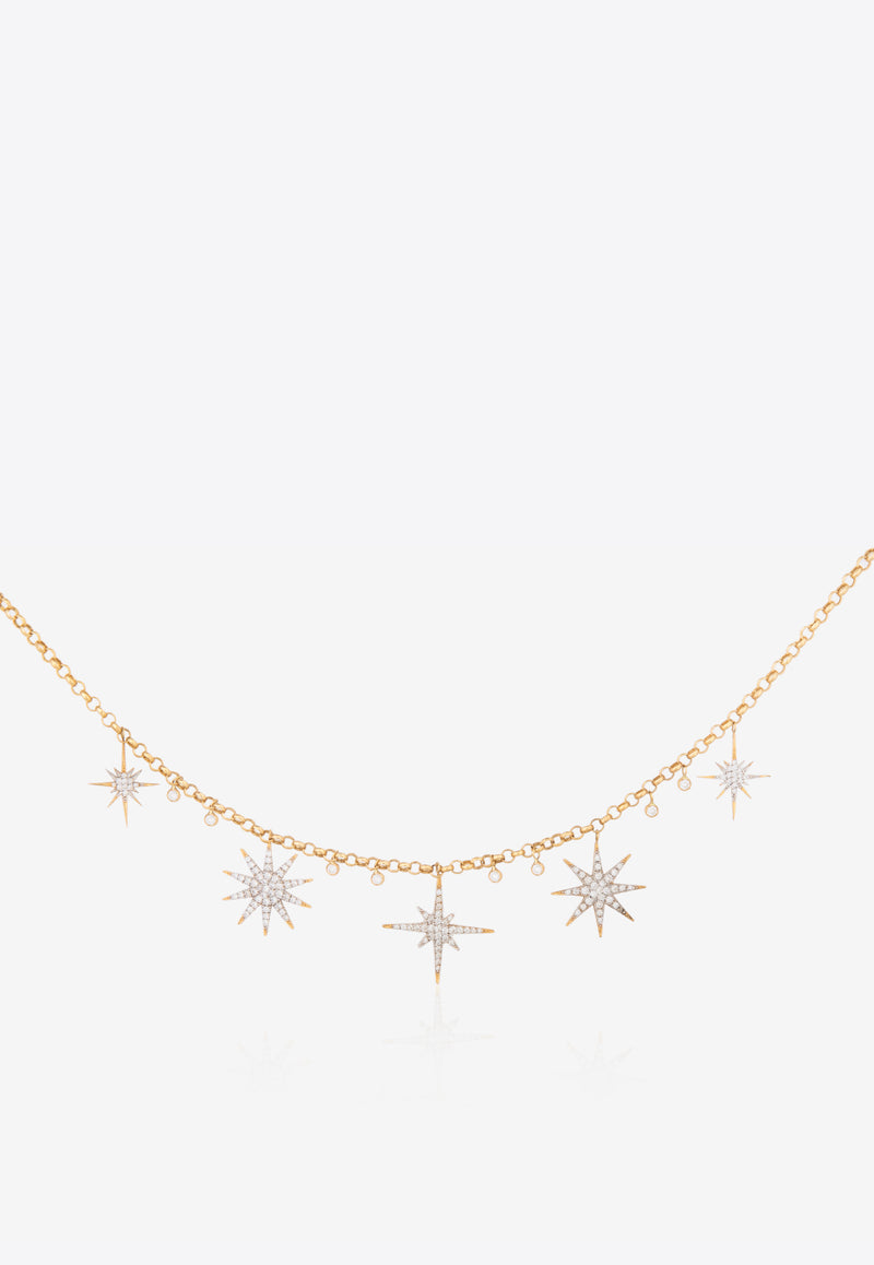 Sparkle Collection Necklace in 18-karat Yellow Gold with White Diamonds