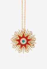 Sweet Collection Necklace in 18-karat Yellow Gold, Enamel and White Diamonds