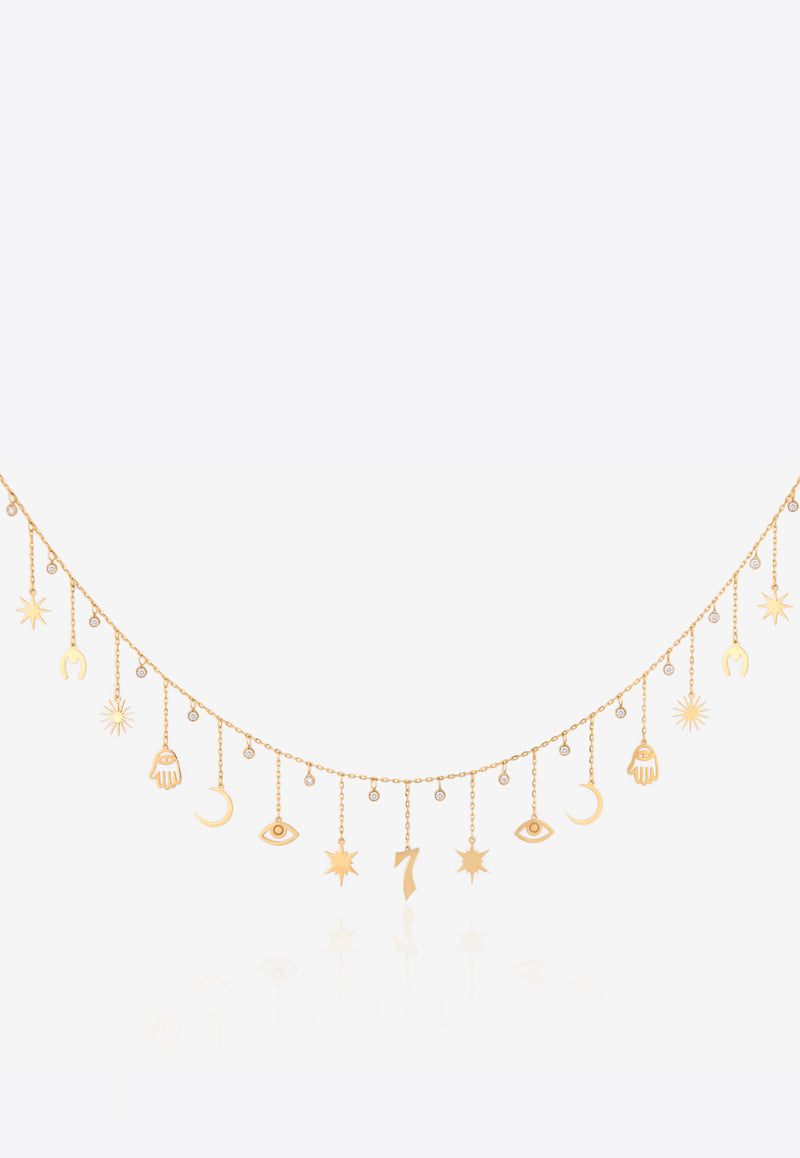 Sweet Collection Necklace in 18-karat Yellow Gold and White Diamonds