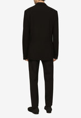 Dolce 
Gabbana Single-Breasted Peak-Lapeled Blazer Black 