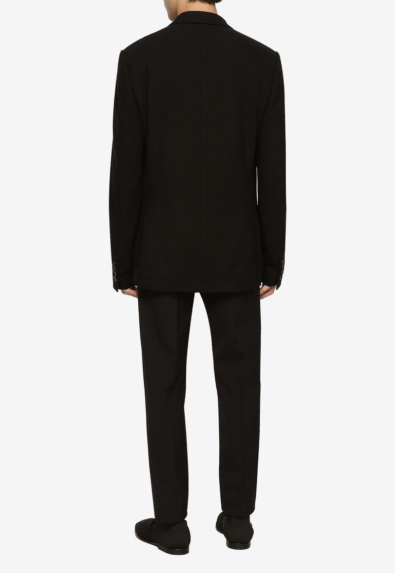 Dolce 
Gabbana Single-Breasted Peak-Lapeled Blazer Black 