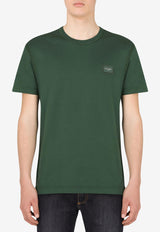 Dolce 
Gabbana Logo Plaque Short-Sleeved T-shirt Green G8KJ9T FU7EQ V8813