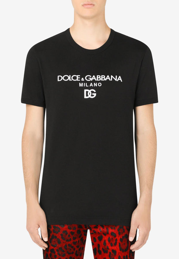 Dolce 
Gabbana Logo Crewneck Short-Sleeved T-shirt Black G8NC5Z G7B9X N0000