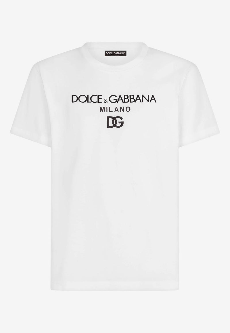 Dolce 
Gabbana Logo Crewneck Short-Sleeved T-shirt White G8NC5Z G7B9X W0800