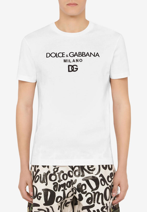 Dolce 
Gabbana Logo Crewneck Short-Sleeved T-shirt White G8NC5Z G7B9X W0800