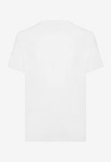 Dolce 
Gabbana Logo-Embroidered Short-Sleeved T-shirt White 