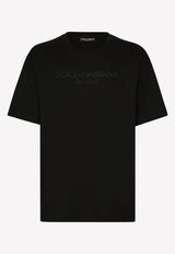 Dolce 
Gabbana Logo-Printed Short-Sleeved T-shirt Black G8PQ0Z HU7MA N0000