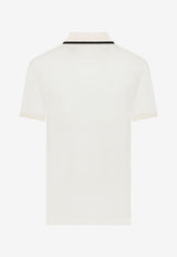 Dolce 
Gabbana Logo-Embroidered Polo T-shirt White 