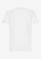 Dolce 
Gabbana Logo-Print Short-Sleeved T-shirt White 